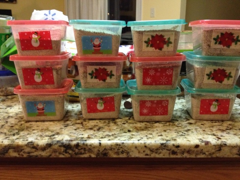 two batches filled 12 of these dollar store containers :)